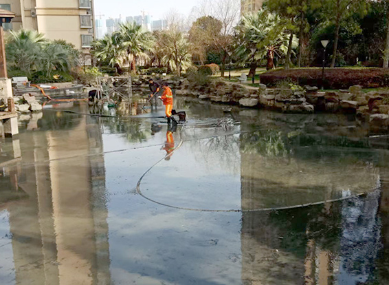 吴忠景观池淤泥清理